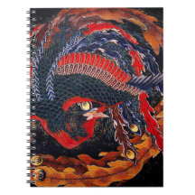 Hokusai Japanese Phoenix Notebook