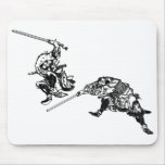 Hokusai manga samurai 2 mousepads