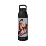 Hokusai Oiran and Kamuro Water Bottle