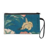 Hokusai Peonies and Canary GalleryHD Wristlet Purse