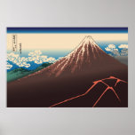 Hokusai Rainstorm Beneath the Summit Print