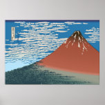 Hokusai Red Fuji Posters
