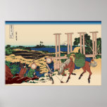 Hokusai Senju Musashi Province Poster