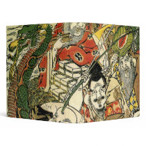 Hokusai Seven Gods of Good Fortune 葛飾北斎 3 Ring Binder