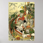 Hokusai Seven Gods of Good Fortune 葛飾北斎 Posters