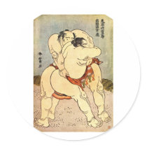 Hokusai Sumo Wrestlers Stickers