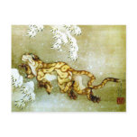 Hokusai Tiger in Snow 葛飾北斎：雪中虎図 Post Cards