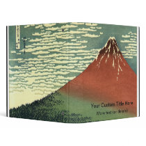 Hokusai's South Wind, Clear Sky or "Red Fuji" binders by MasterpieceGallery Hokusai's South Wind, Clear Sky or "Red Fuji" binders