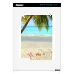 Hola, Hello in spanish on a tropical beach iPad 3 Decals