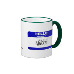 Hola mi nombre es Nikhil (azul) Tazas De Café