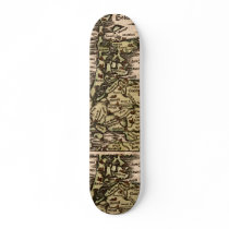 "Holand" - 1598 Hand Colored Woodblock Holland Map skateboards by ZephyrusBooks "Holand" - 1598 Hand Colored Woodblock Holland Map skateboards