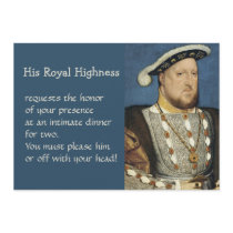 Holbein Portrait of Henry VIII King of England Personalized Invitation