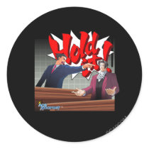 Hold It! Phoenix Wright & Miles Edgeworth Round Stickers