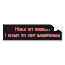 hold my beer bumper sticker