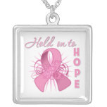 Hold On To Hope - Breast Cancer necklaces
