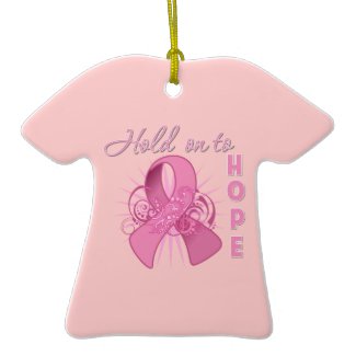 Hold On To Hope - Breast Cancer ornament
