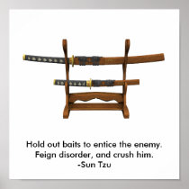 Hold out baits to entice the enemy posters