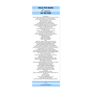 Hold the Door: Lessons for My Kids POSTER