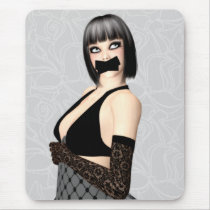 Hold Your Tongue Gothic Art mousepads by darkdreams Hold Your Tongue Gothic Art mousepads
