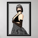Hold Your Tongue Gothic Art Poster
