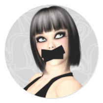 Hold Your Tongue Gothic Art stickers by darkdreams Hold Your Tongue Gothic Art stickers