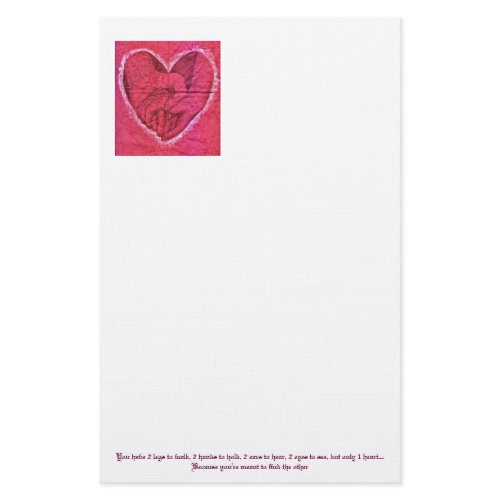 Holding Hands Heart stationery