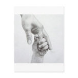Holding hands postcard