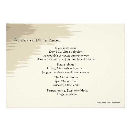 Holding Hands Wedding Rehearsal Dinner Invitation