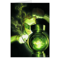 Holding the Green Lantern Cards