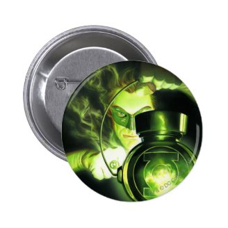 Holding the Green Lantern Pinback Button