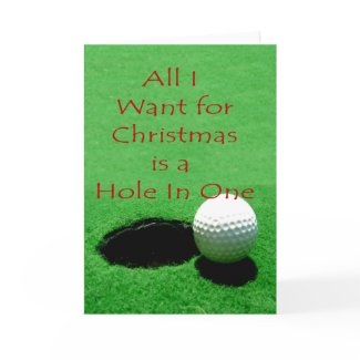 Hole In One Christmas Card card