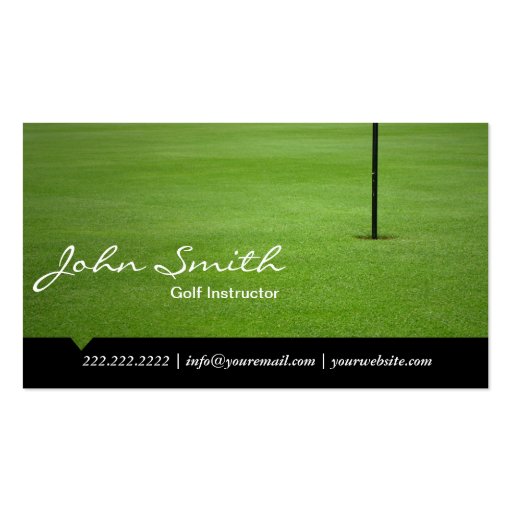 Hole in One Golf Instructor Business Card (front side)