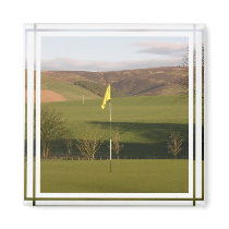 Hole in One Square Magnet