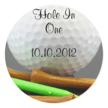 Hole In One Round Sticker