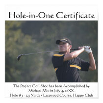 Hole-in-One Turn Your Photo To Poster Certificate posters