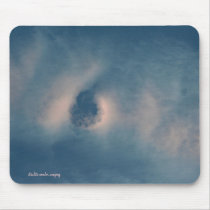 Hole Making a Heart mousepads