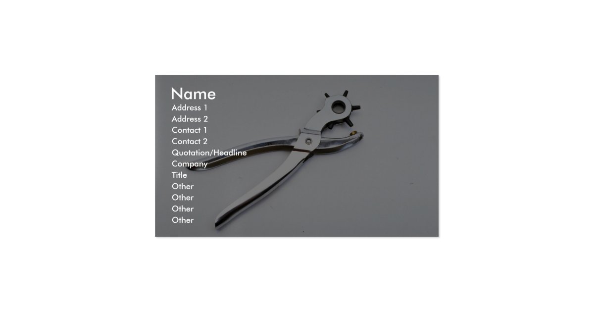 Hole punch business card Zazzle