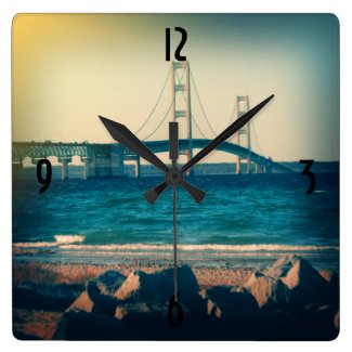 Holga Style Mackinac Bridge Clock