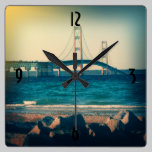 Holga Style Mackinac Bridge Clock wall clocks