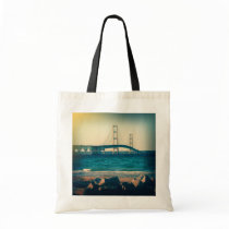 Holga Style Mackinac Bridge Tote Bags
