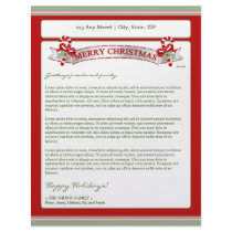 Holiday Annual Newsletter Letterhead: candy canes