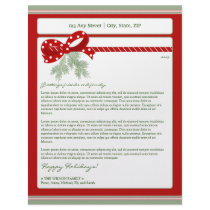 Holiday Annual Newsletter Letterhead: mistletoe