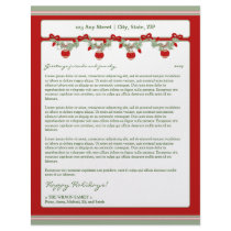 Holiday Annual Newsletter Letterhead: ornaments_2
