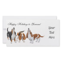 Holiday Bassets Photo Card photo cards