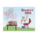 Holiday BBQ Invitation Postcard by StarStock Holiday BBQ Invitation Postcard