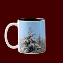 Holiday Beer Mug Festive Winter Forest Beer Glass mugs