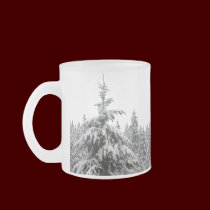 Holiday Beer Mug Festive Winter Forest Beer Glass mugs