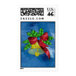 Holiday Bell in Stained Glass Postage