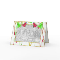 Holiday Bell Joy (photo frame) (wide) Greeting Card