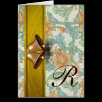 Holiday Bells monogrammed cards